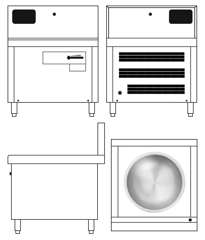bản vẽ thiết kế bếp từ c&ocirc;ng nghiệp chảo liền D800