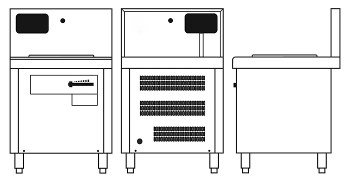 bản vẽ thiết kế bếp từ đơn 8kw mặt lõm