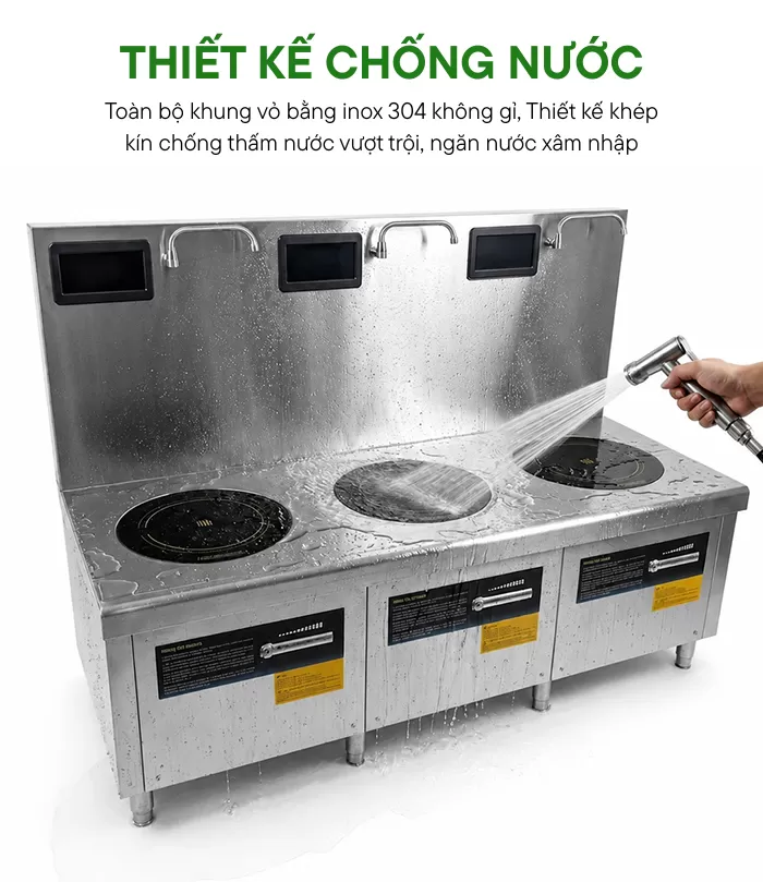 bep tu 3 họng mat phang thiet ke chong nuoc