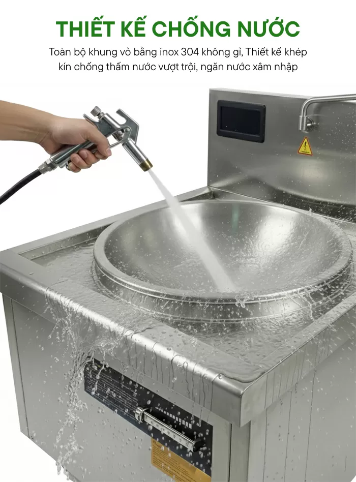 Bếp từ chảo liền D1000 thiết kế chống nước