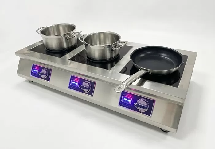 bếp từ c&ocirc;ng nghiệp 3 họng 5000W x 3