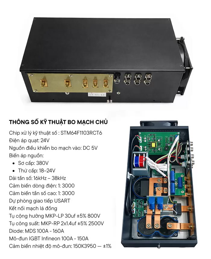 bo mạch bếp từ công nghiệp có thể hoạt động liên tục trong 12h