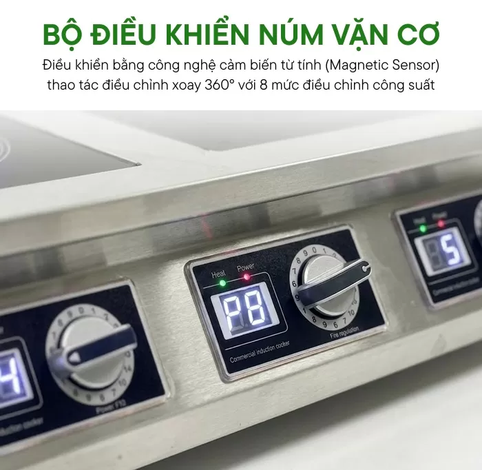 bộ điều khiển bếp từ c&ocirc;ng nghiệp 3 họng 5000w