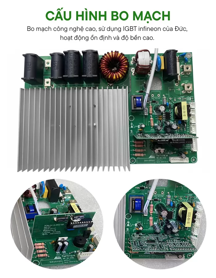 cấu hình bo mạch bếp từ công nghiệp 6 vùng nấu để bàn 3500w