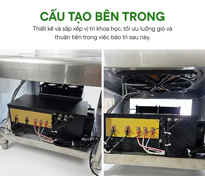 cấu tạo bên trong bếp từ đơn mặt phẳng 15kw