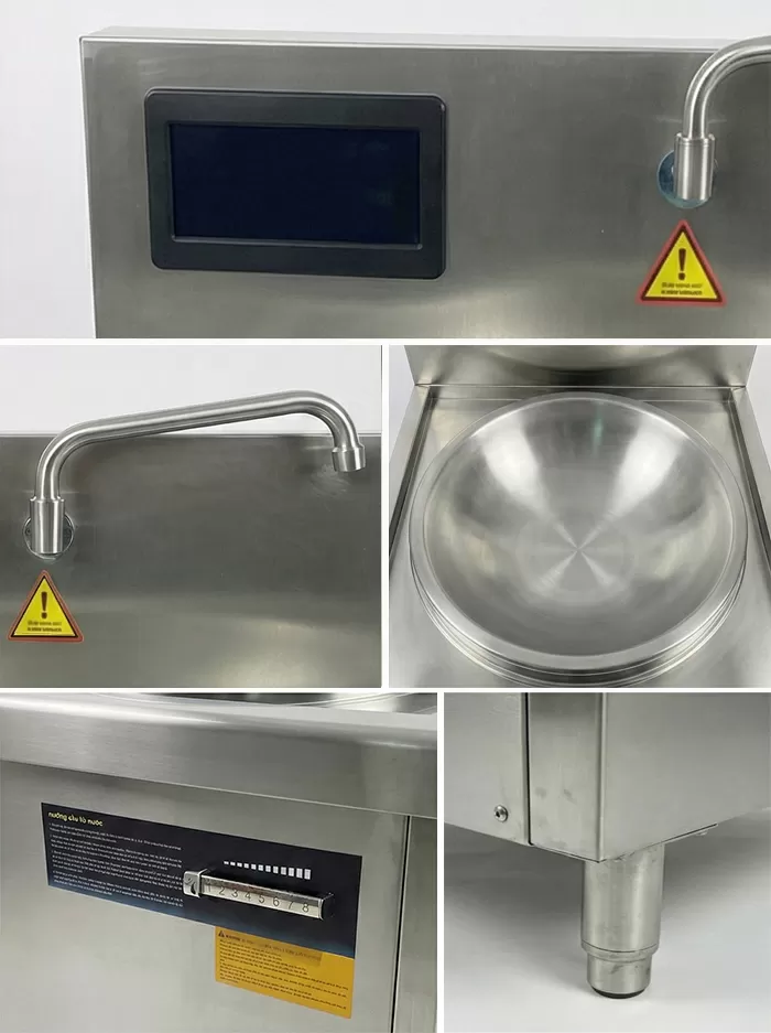 cấu tạo bếp từ c&ocirc;ng nghiệp chảo liền D800