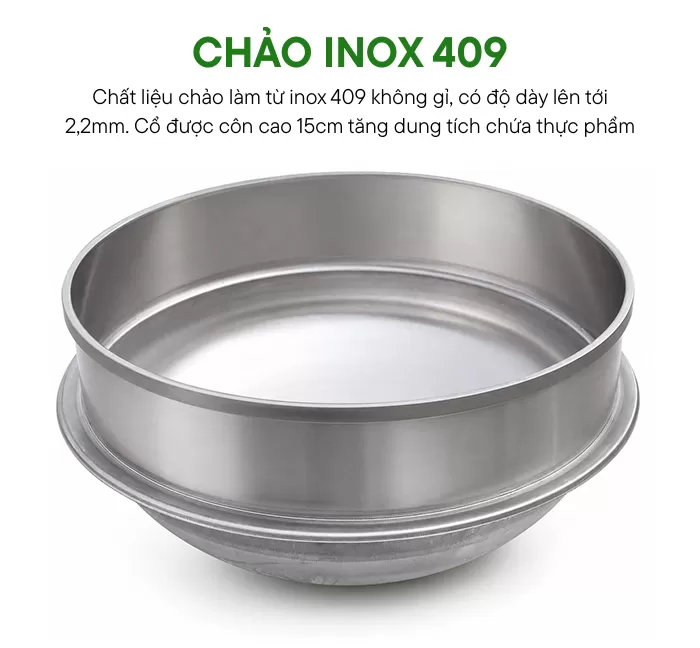 chất liệu chảo của bếp chi&ecirc;n điện từ c&ocirc;ng nghiệp