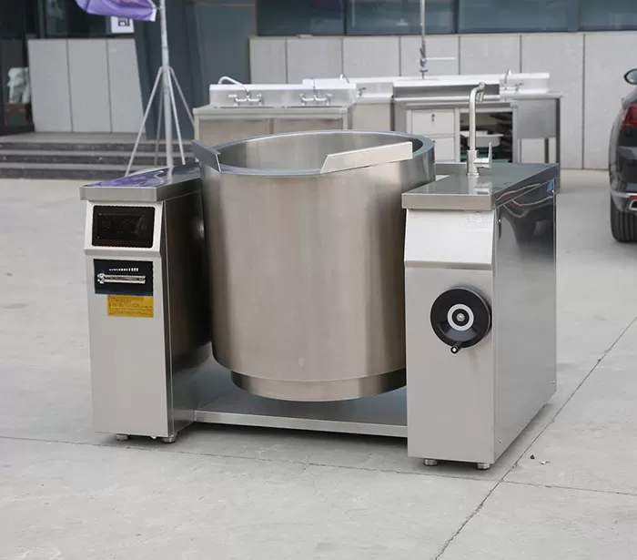 h&igrave;nh ảnh nồi hầm tay quay điện từ 250 l&iacute;t