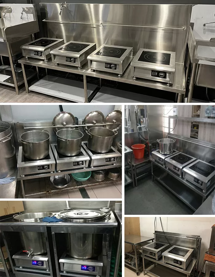 H&igrave;nh ảnh thực tế bếp từ c&ocirc;ng nghiệp 5kw mặt phẳng