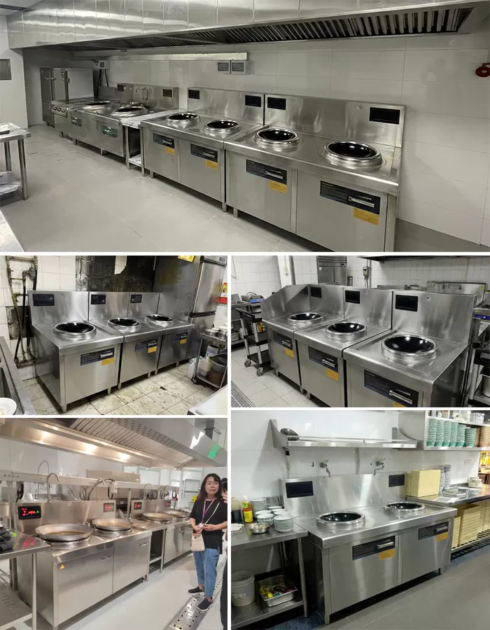 h&igrave;nh ảnh thực tế của bếp từ đ&ocirc;i 15kw mặt l&otilde;m