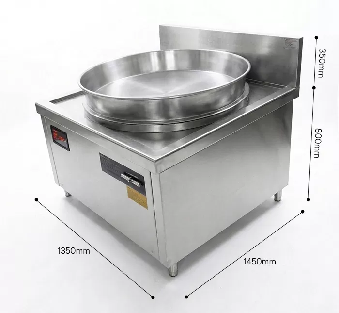 k&iacute;ch thước chảo chi&ecirc;n điện từ c&ocirc;ng nghiệp 1m2