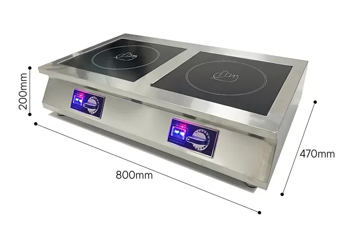 k&iacute;ch thước bếp từ c&ocirc;ng nghiệp đ&ocirc;i 5kw để b&agrave;n