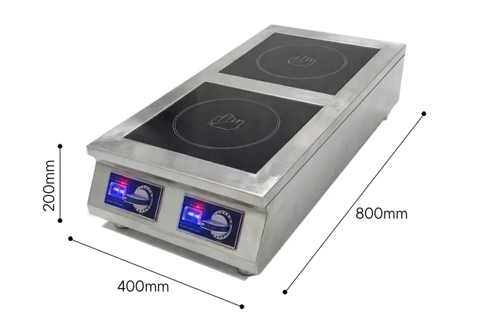 k&iacute;ch thước bếp từ c&ocirc;ng nghiệp đ&ocirc;i đặt dọc 3500w
