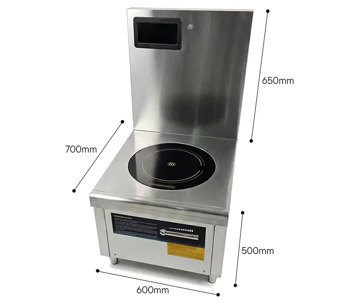 Kích thước bếp từ công nghiệp đơn 8kw mặt phang