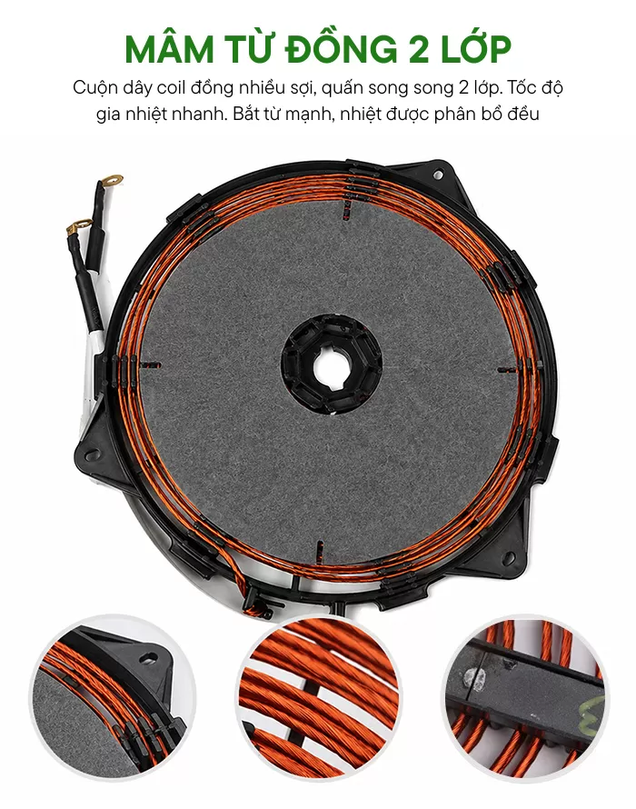 mâm nhiệt bếp từ công nghiệp 3500w