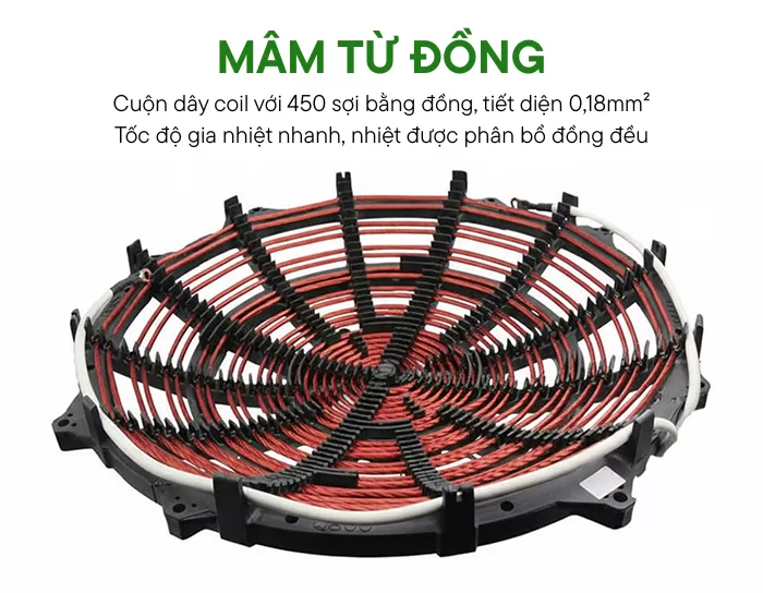 M&acirc;m nhiệt bếp từ đơn chảo liền D1000