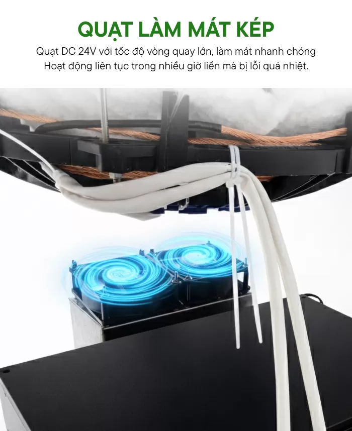 quạt l&agrave;m m&aacute;t bếp từ chảo liền D1000