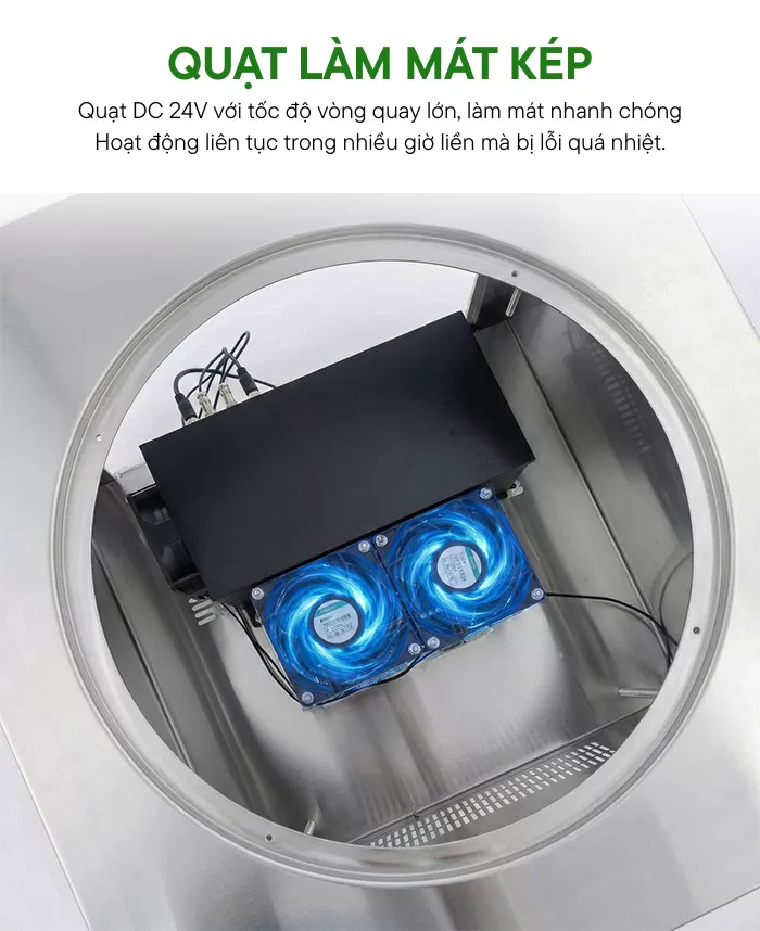 Quạt làm mát bếp từ đôi 8kw mặt phẳng