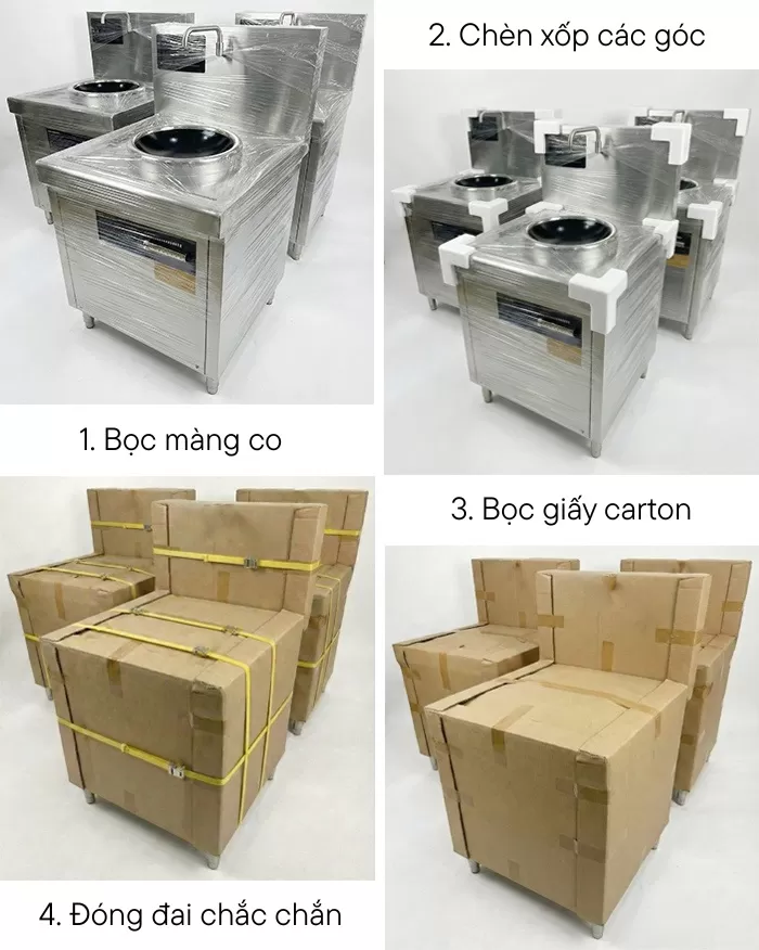 Quy cách đóng gói bếp từ mặt lõm 12kw