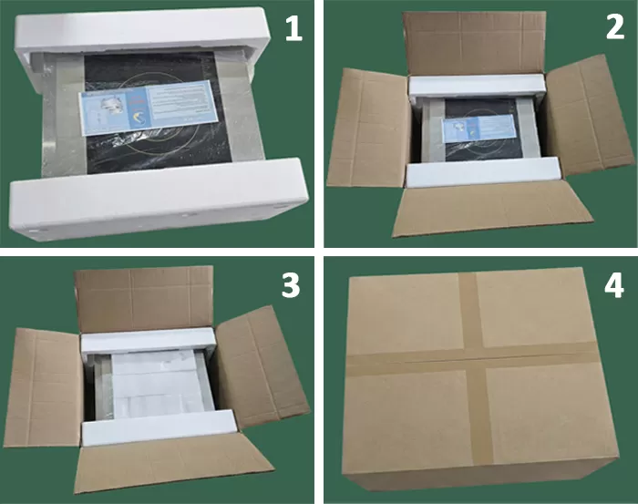 Quy c&aacute;ch đ&oacute;ng g&oacute;i bếp từ c&ocirc;ng nghiệp 5000w