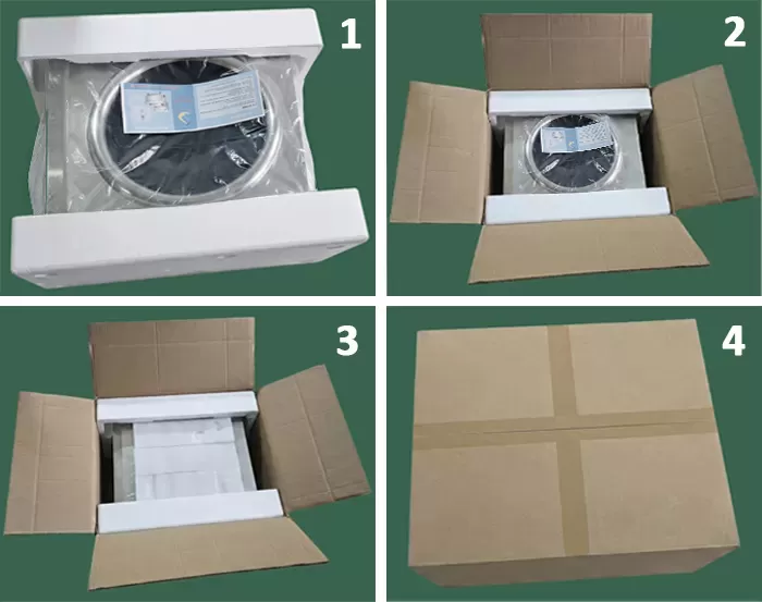 Quy c&aacute;ch đ&oacute;ng g&oacute;i bếp từ 5kw mặt l&otilde;m