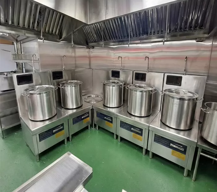 vị tr&iacute; lắp đặt bếp từ c&ocirc;ng nghiệp