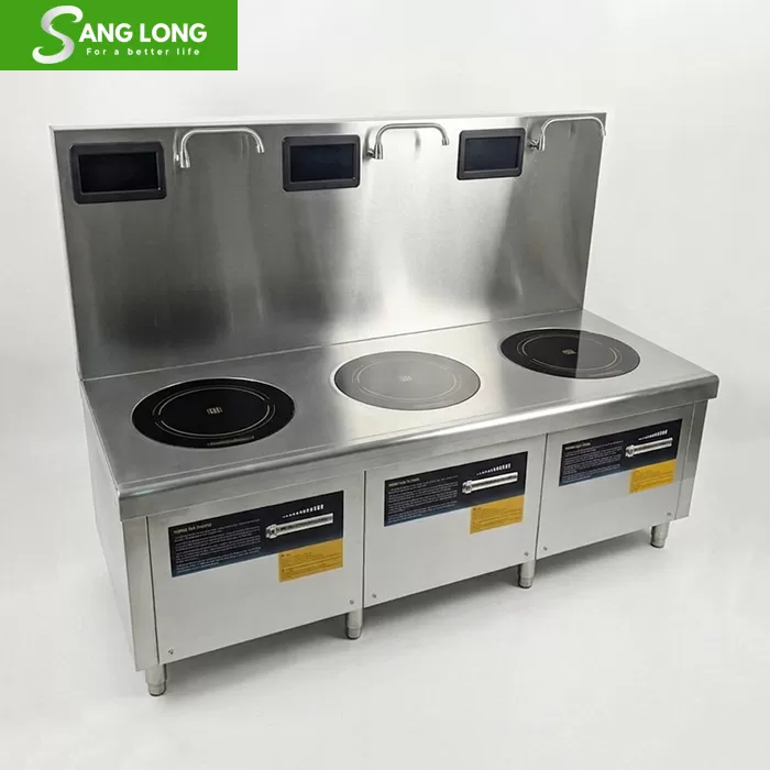 Bếp từ công nghiệp 3 họng mặt phẳng
